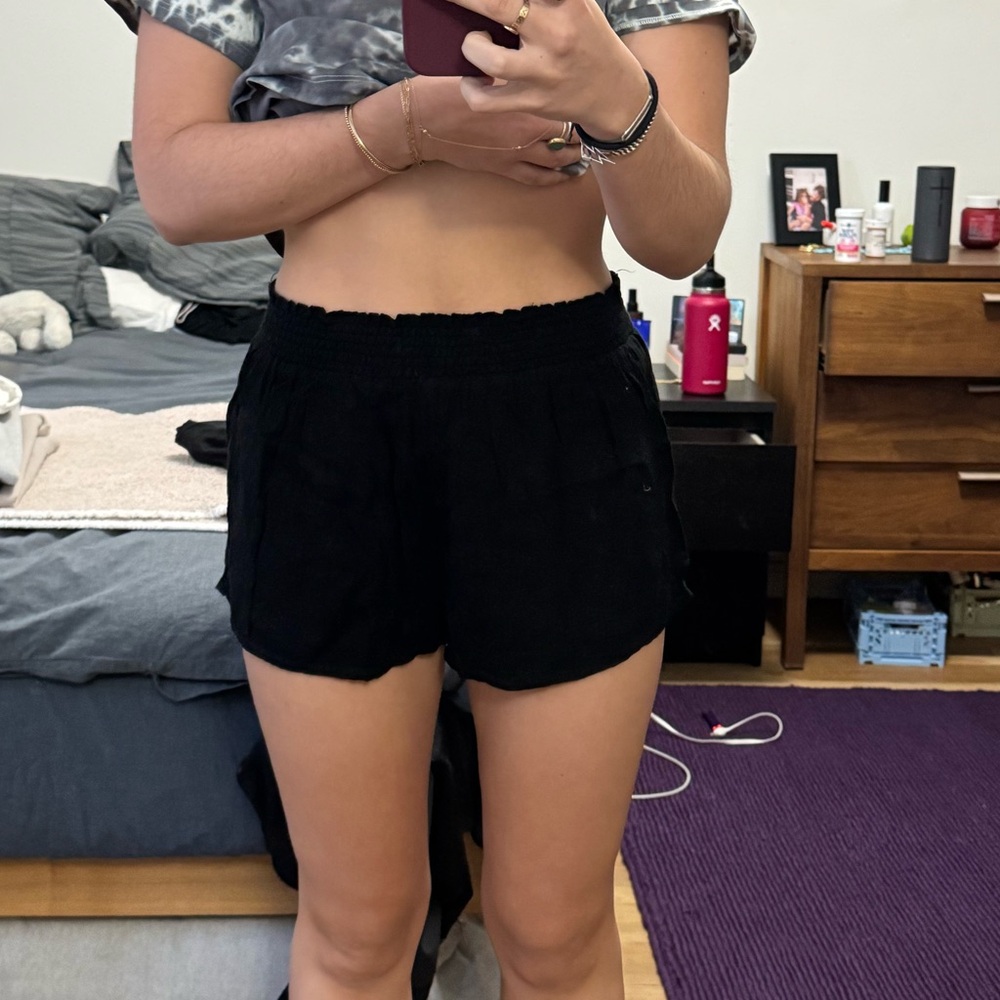 Black beach short cover up
